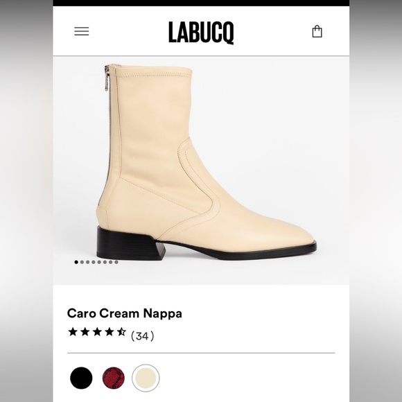 Labucq Shoes - Beautiful Labucq Caro Nappa boots in cream!